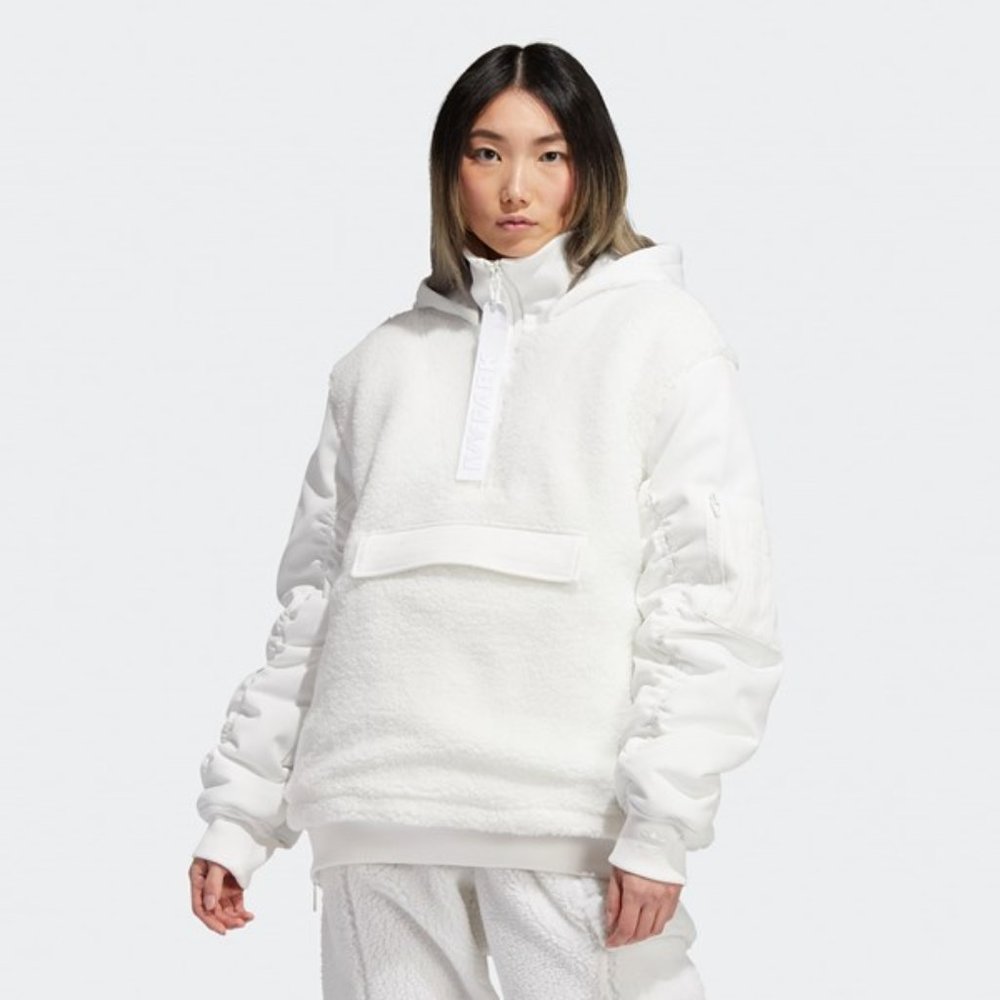 IVY Park x adidas (Unisex) 1/2 Zip Quilted Sherpa Jacket H18974 - Picture 6 of 14